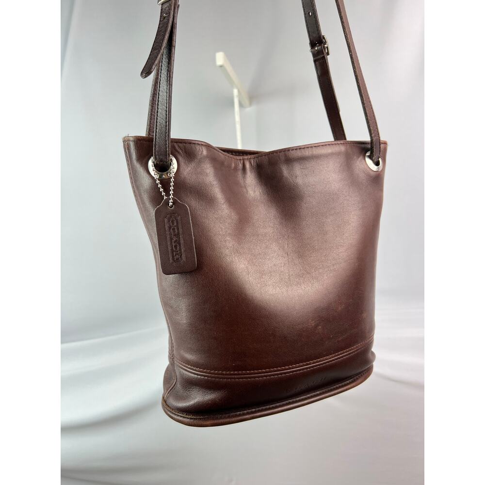Rare 1998 Vintage Coach Westport Shoulder Bucket Bag Mahogany Brown Leather - Picture 11 of 16
